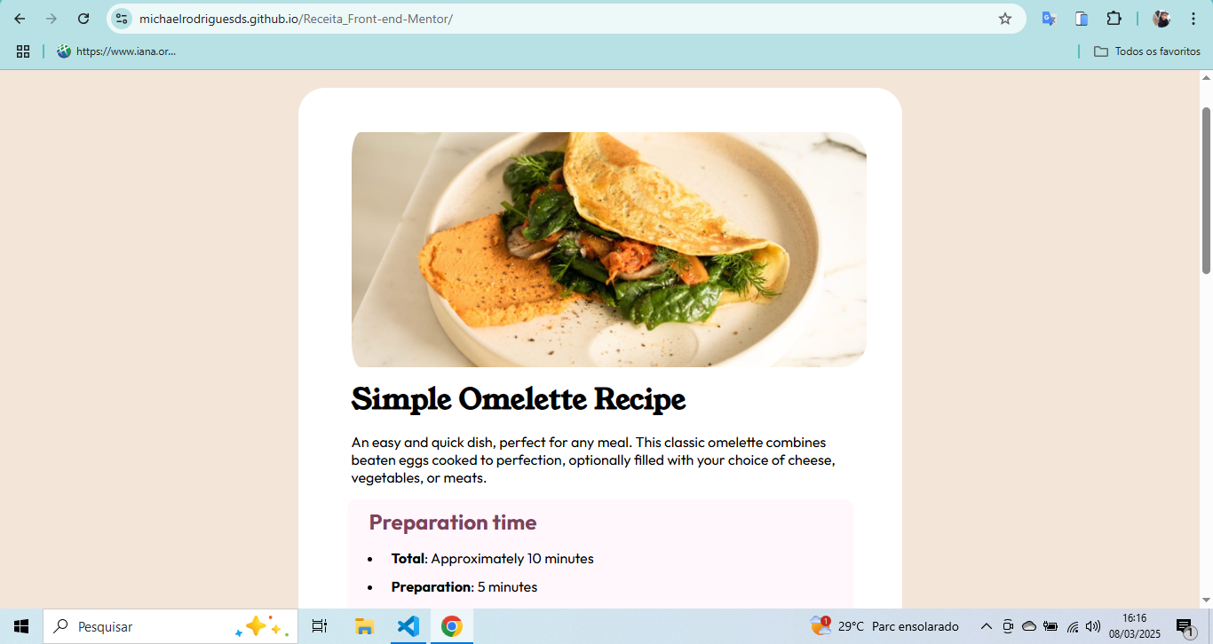 Simple Omelette Recipe